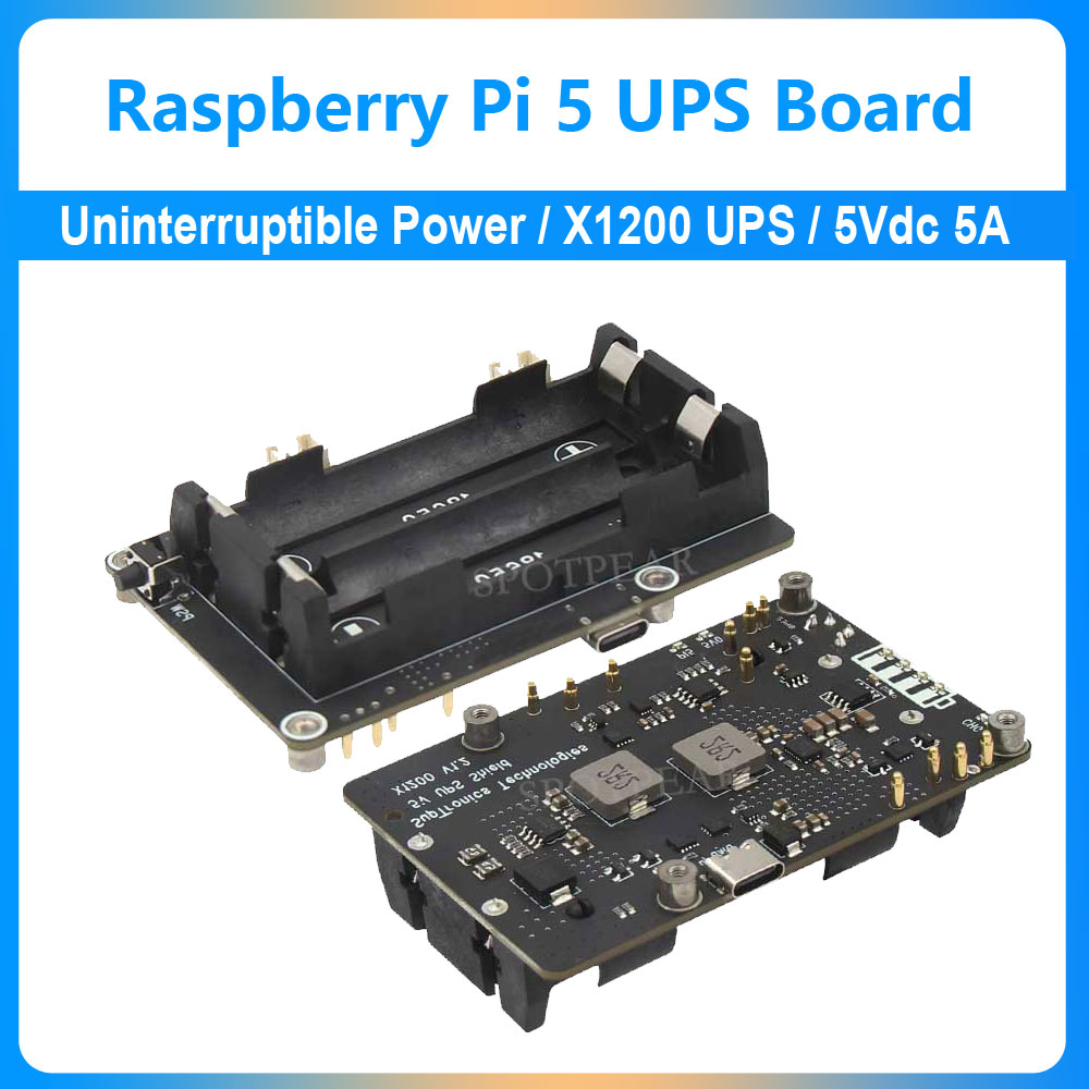 Raspberry Pi Uninterrupted Power Supply Ups 18650 - Raspberry Pi 5 UPS拡張ボード 無停電電源装置 5V