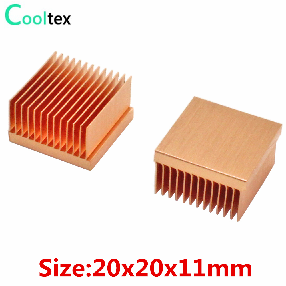 Raspberry Pi Water Cooling Kit - 純銅製ヒートシンク,小型,raspberry pi用,電子チップ,mos ic,3dプリンター用,冷却,20x20x11mm,2個