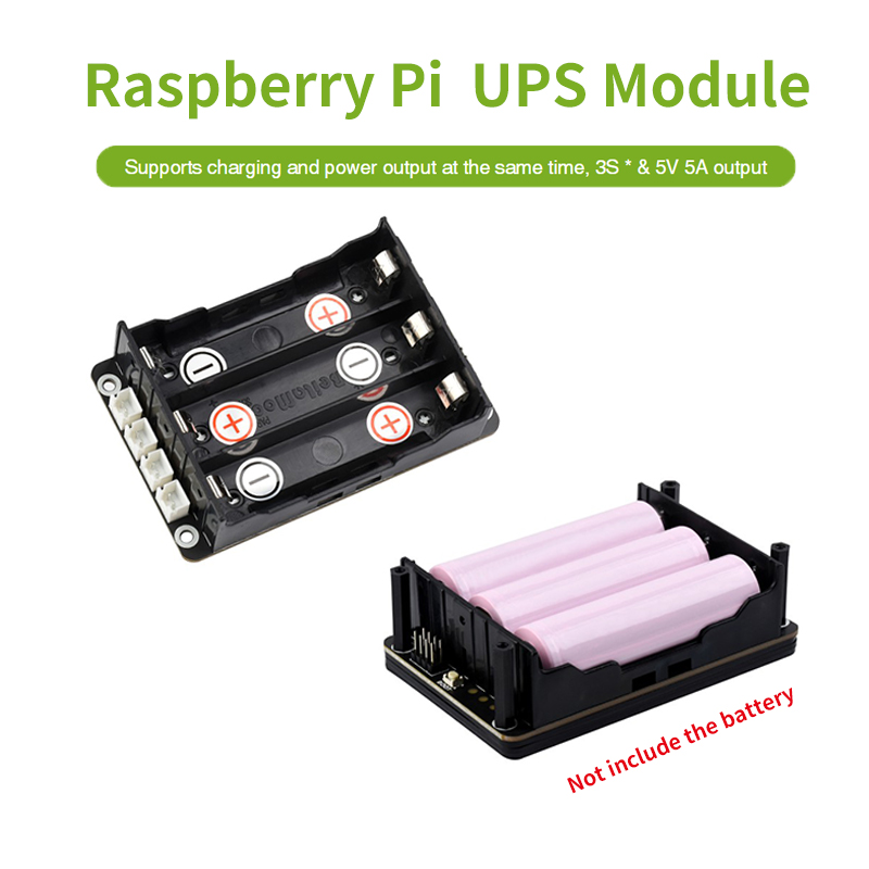Raspberry Pi Uninterrupted Power Supply Ups 18650 - I2Cバス経由の無停電電源装置,raspberry pi 5, UPSハットサポート,18650 liバッテリー,5v,pi 4,モデルb
