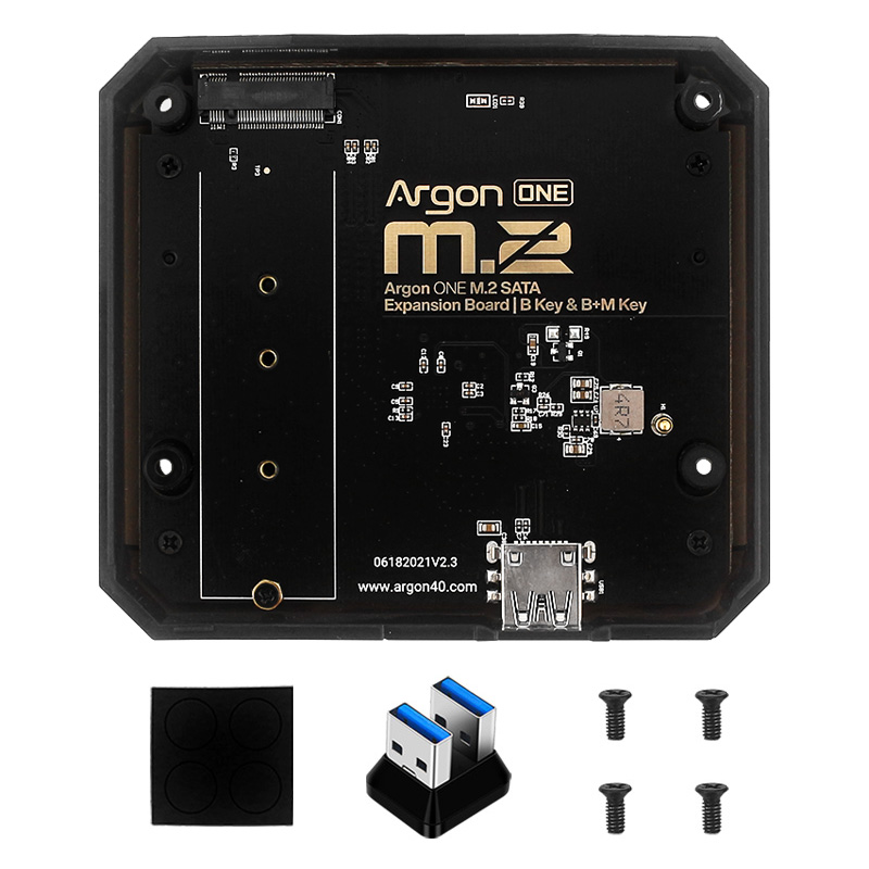 Argon One V3 M.2 Nvme Case - 4つの拡張ボードを備えたRaspberry1のコンピューターケース,USB 3.0からm.2 sata nvme ssdアダプター,argon m.2