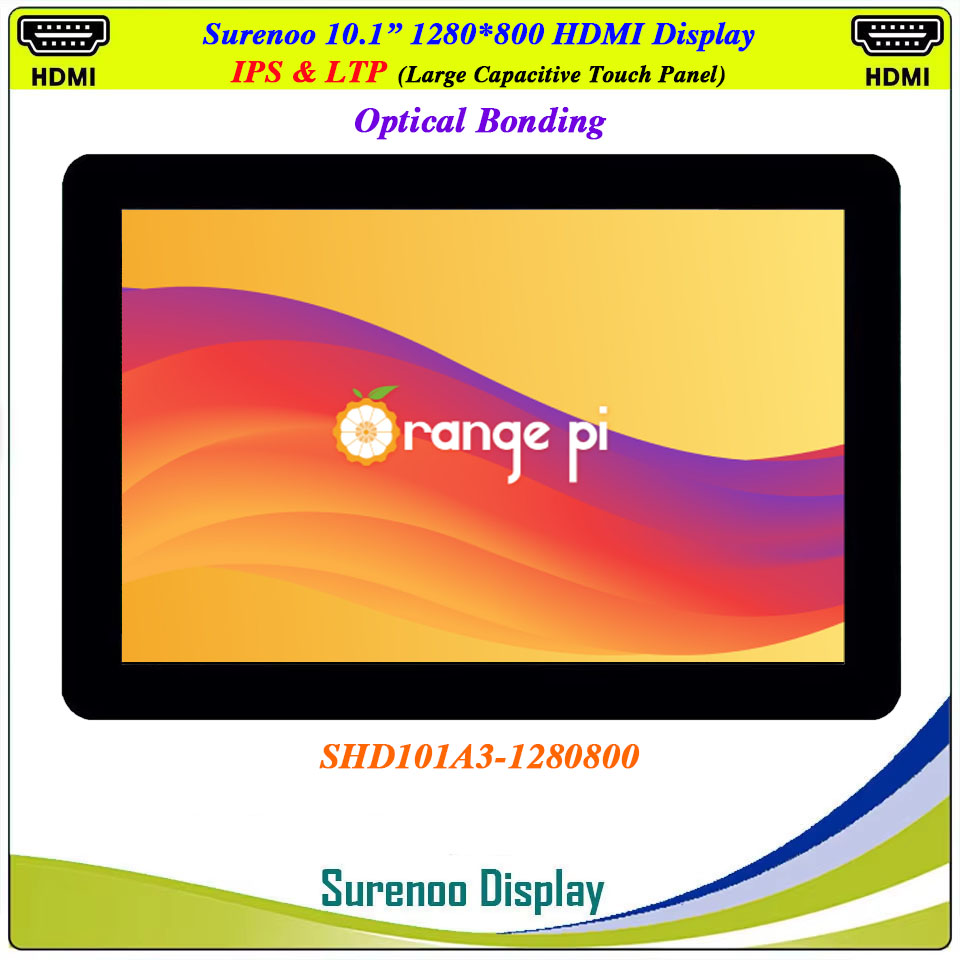 Raspberry Pi 10.1 Inch Capacitive Touch Screen Ips - 10.1インチ 1280*800 HDMI対応 LCDモジュールディスプレイモニター IPSスクリーン USB静電容量式タッチパネル