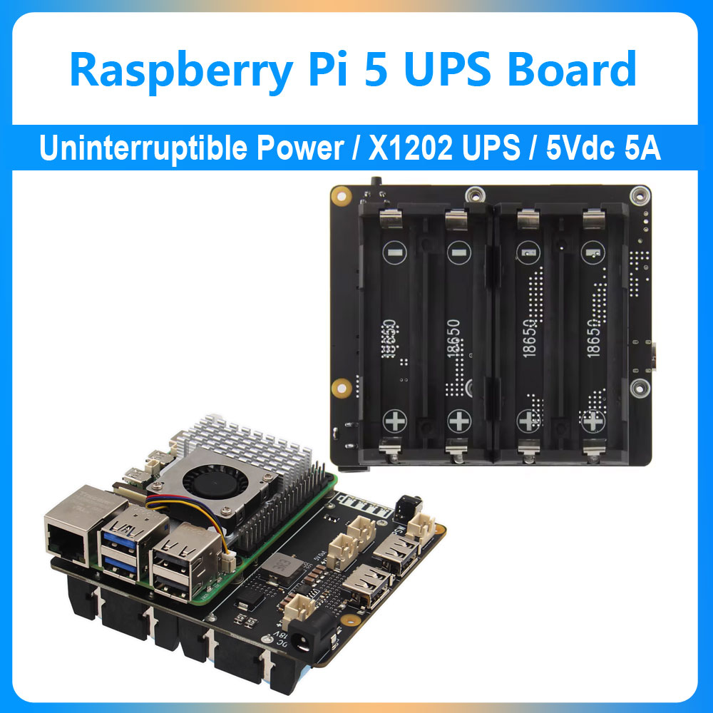 Raspberry Pi Uninterrupted Power Supply Ups 18650 - Raspberry Pi 5 UPS拡張ボード 無停電電源装置 5V