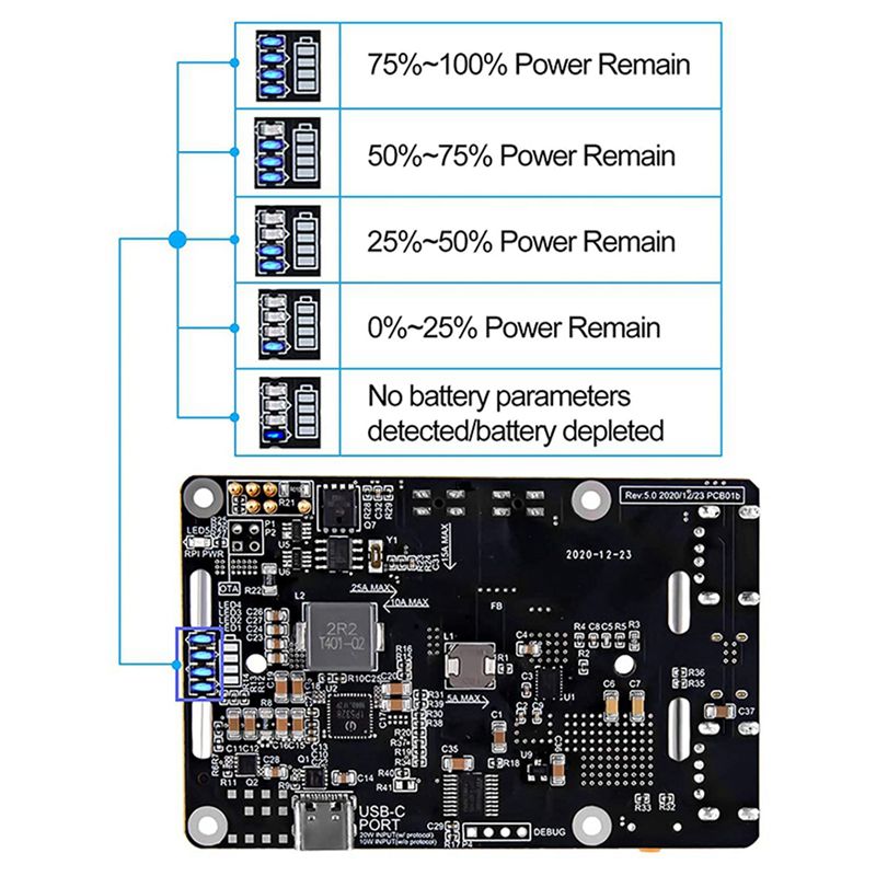 AA08-2X ラズベリーパイ4用UPS電源 無停電UPS  - Raspberry Pi Uninterrupted Power Supply Ups 18650 のレビューと価格