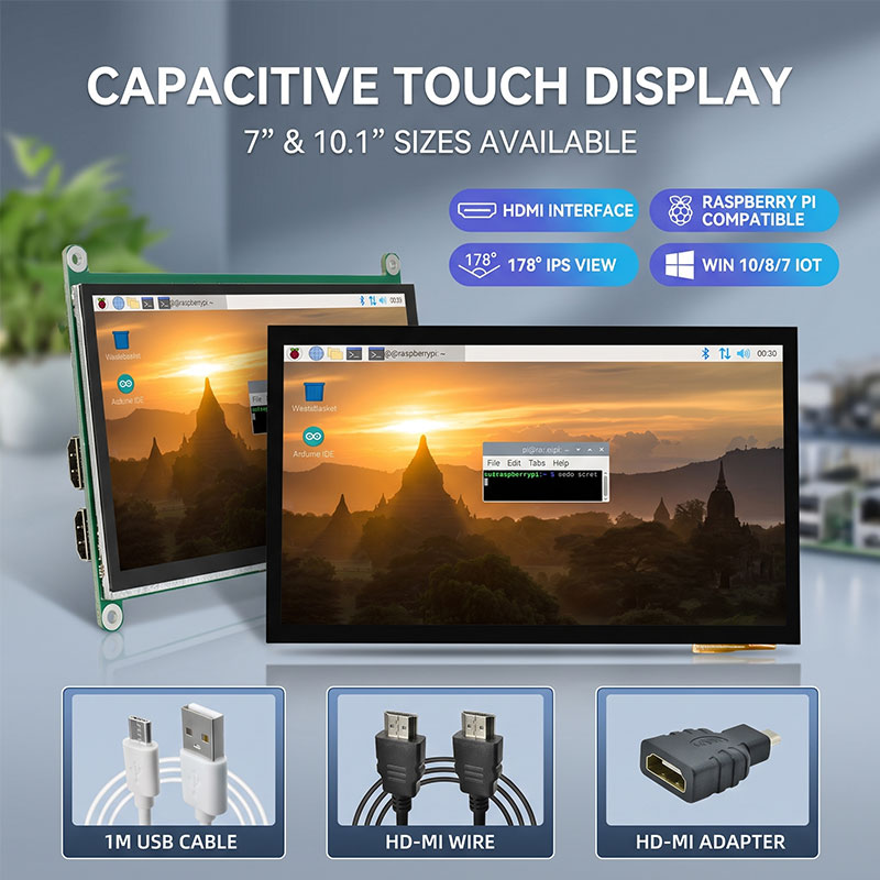 IPS HDMIタッチディスプレイ 7 10.1インチ 4B - Raspberry Pi 10.1 Inch Capacitive Touch Screen Ips のレビューと価格