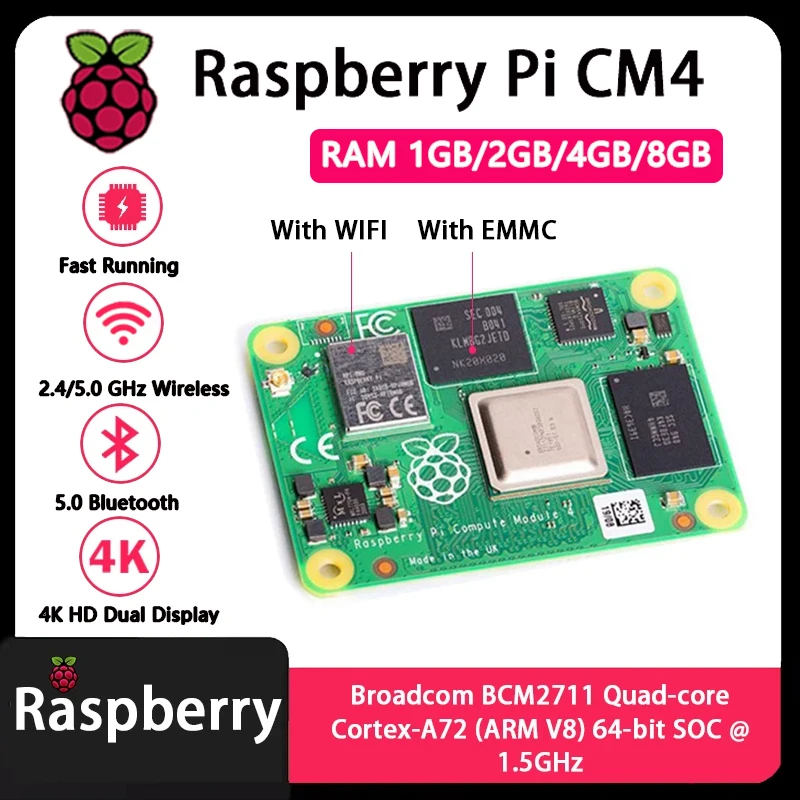 Raspberry Pi CM4 1GB/2GB/4GB/8 - Raspberry Pi Compute Module 4 8Gb 32Gb Emmc のレビューと価格