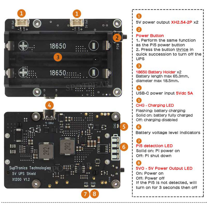 Raspberry Pi 5 UPS拡張ボード 無停電電源装 - Raspberry Pi Uninterrupted Power Supply Ups 18650 のレビューと価格