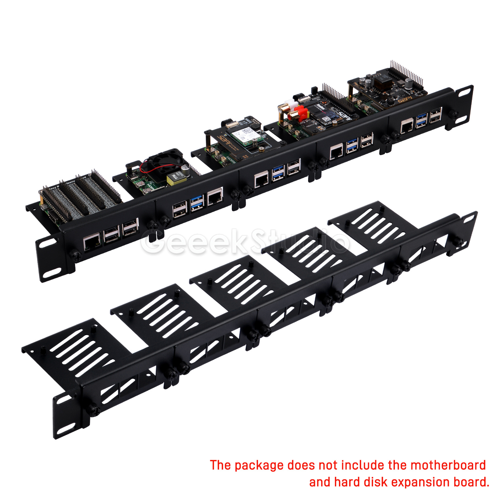 1U ラックマウント Raspberry Pi 5/4B/3 - Raspberry Pi Rackmount 1U 19 Inch のレビューと価格