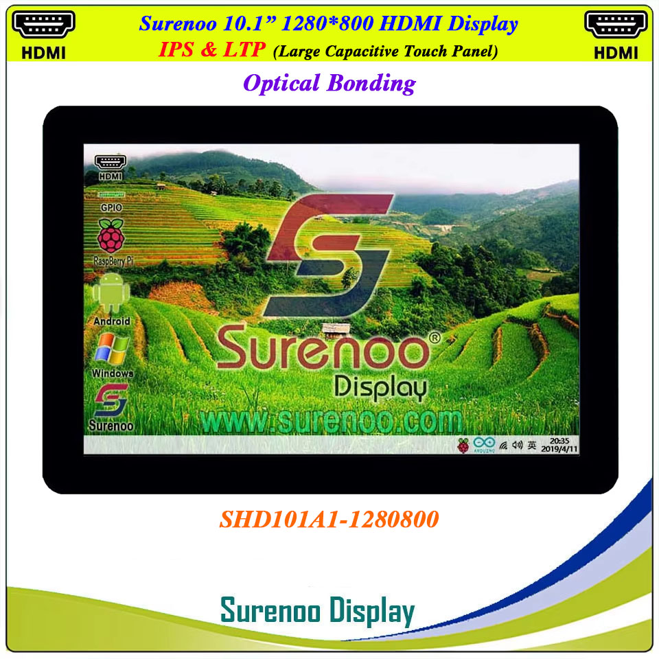 10.1インチ 1280*800 HDMI対応 LCDモジュ - Raspberry Pi 10.1 Inch Capacitive Touch Screen Ips のレビューと価格